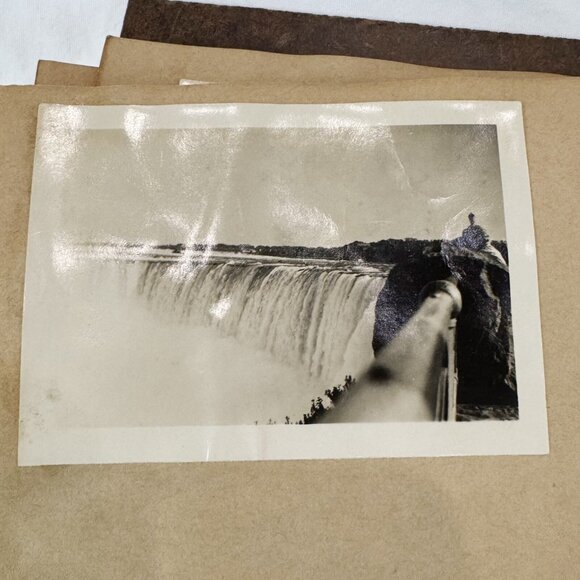 Vintage 1946 Photo Album Niagara Falls New York & Canada Clippings Cars Trolley - Picture 9 of 16